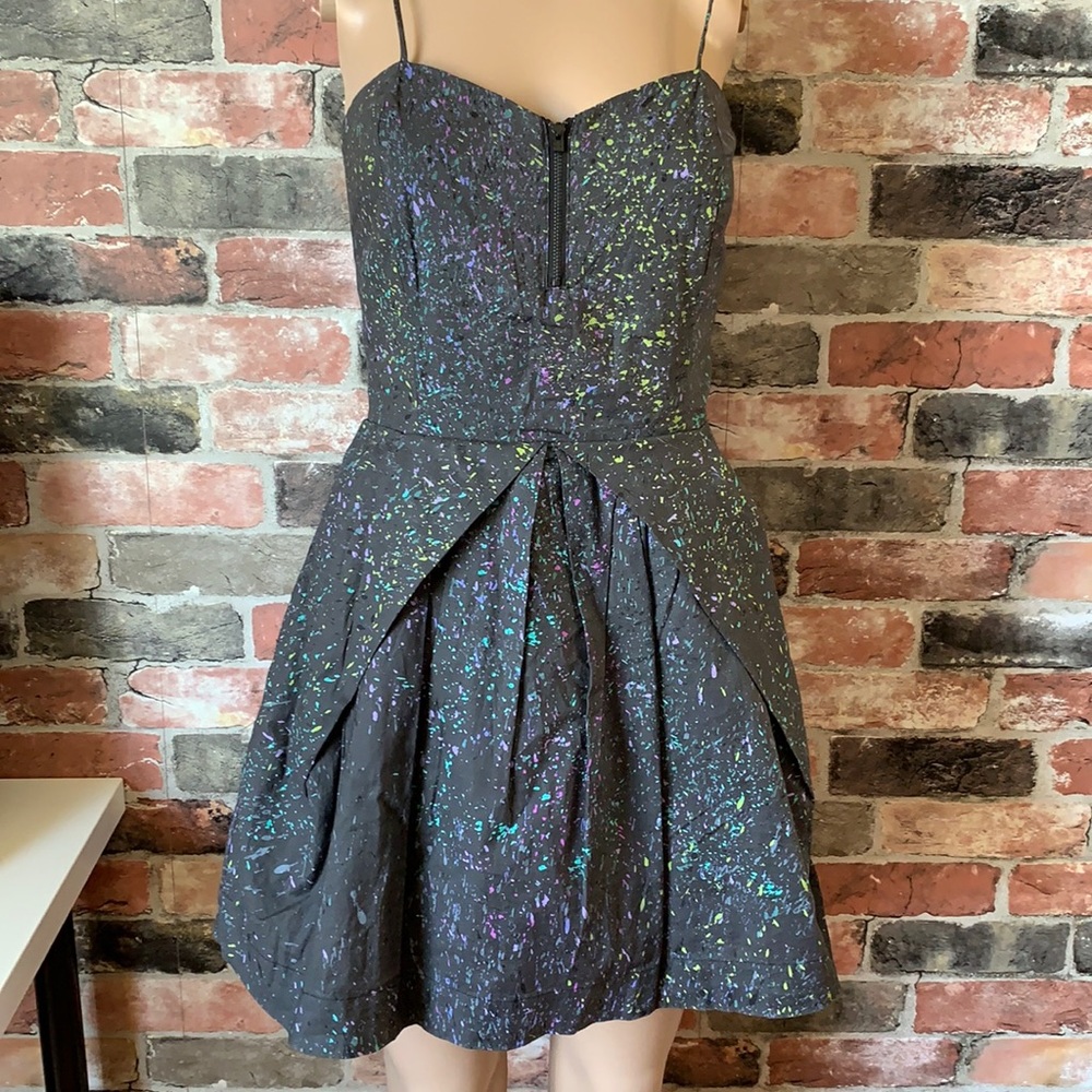 Paint splatter party dress